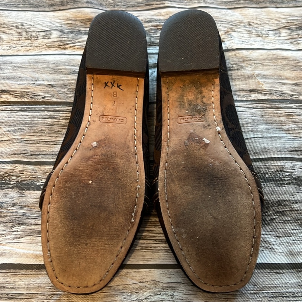 Coach Eve Horse Bit Signature Brown Loafers 7 - Picture 7 of 7